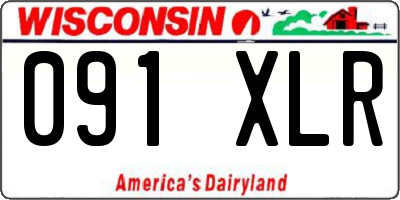 WI license plate 091XLR