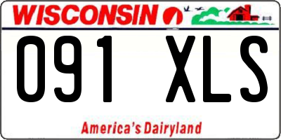 WI license plate 091XLS