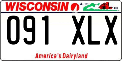 WI license plate 091XLX