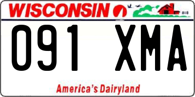 WI license plate 091XMA