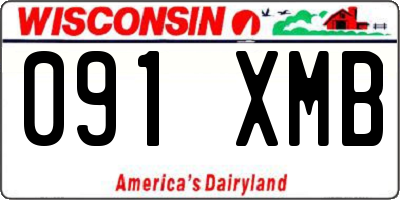 WI license plate 091XMB
