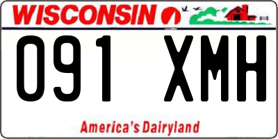 WI license plate 091XMH