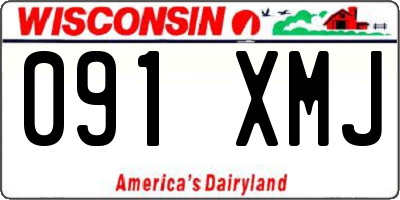 WI license plate 091XMJ