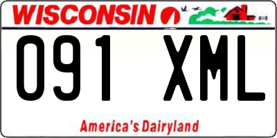 WI license plate 091XML