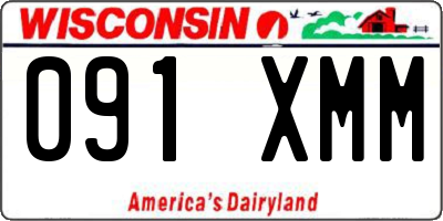 WI license plate 091XMM