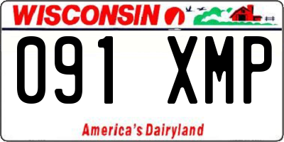 WI license plate 091XMP