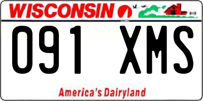 WI license plate 091XMS