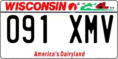 WI license plate 091XMV