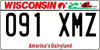 WI license plate 091XMZ