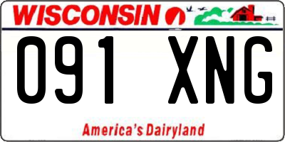 WI license plate 091XNG
