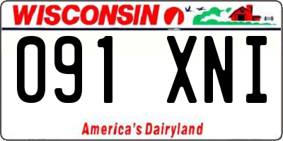 WI license plate 091XNI