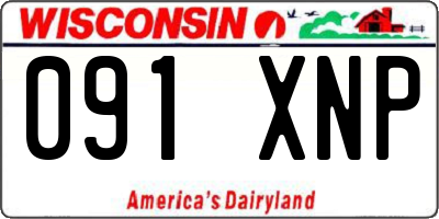 WI license plate 091XNP