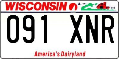 WI license plate 091XNR