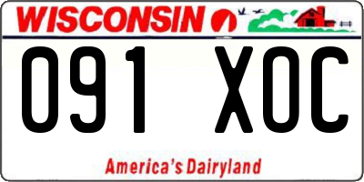WI license plate 091XOC