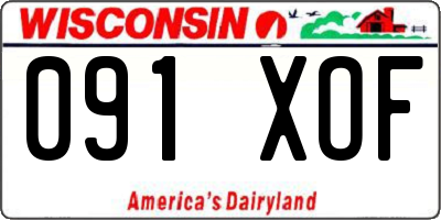 WI license plate 091XOF