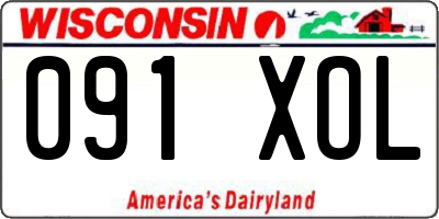 WI license plate 091XOL