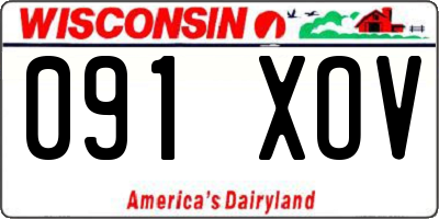WI license plate 091XOV