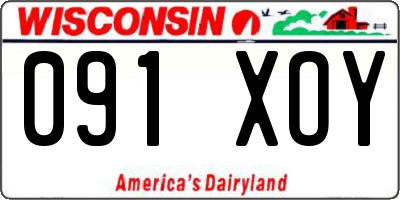 WI license plate 091XOY