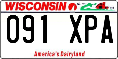 WI license plate 091XPA