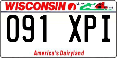 WI license plate 091XPI