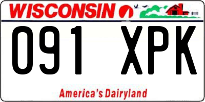 WI license plate 091XPK