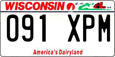 WI license plate 091XPM