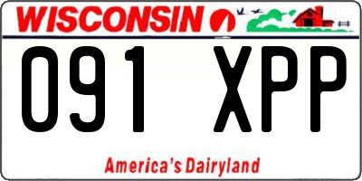 WI license plate 091XPP