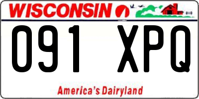 WI license plate 091XPQ