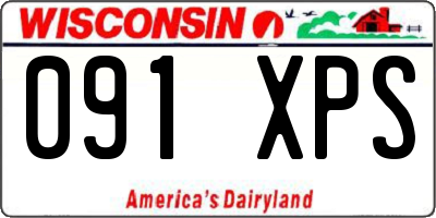 WI license plate 091XPS