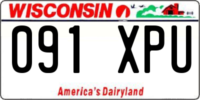 WI license plate 091XPU