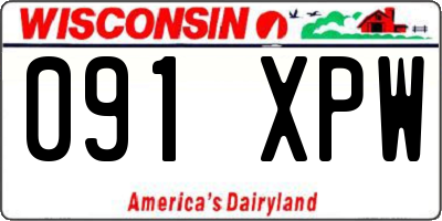 WI license plate 091XPW