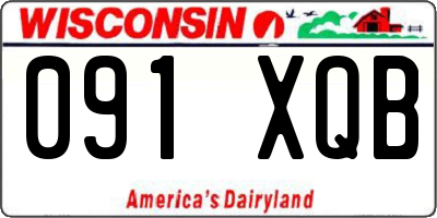 WI license plate 091XQB