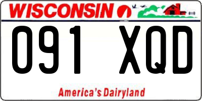 WI license plate 091XQD