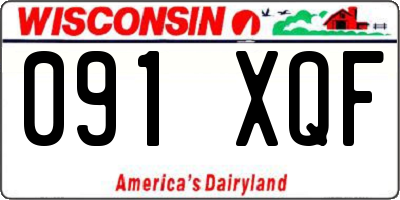 WI license plate 091XQF
