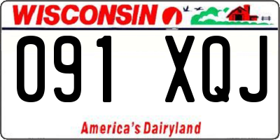 WI license plate 091XQJ