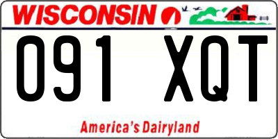 WI license plate 091XQT