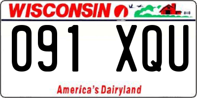 WI license plate 091XQU