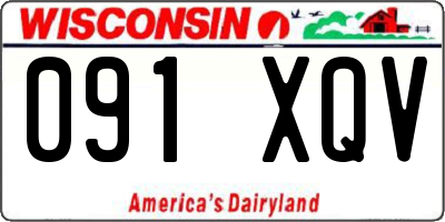 WI license plate 091XQV