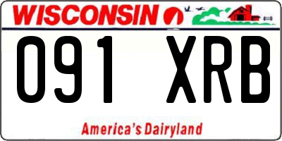 WI license plate 091XRB