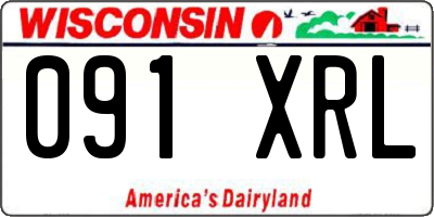 WI license plate 091XRL
