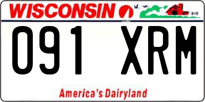 WI license plate 091XRM