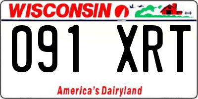 WI license plate 091XRT