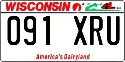 WI license plate 091XRU