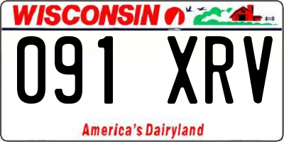 WI license plate 091XRV