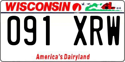 WI license plate 091XRW