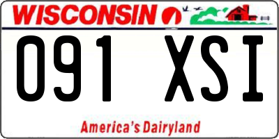 WI license plate 091XSI