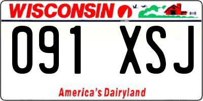 WI license plate 091XSJ