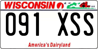 WI license plate 091XSS