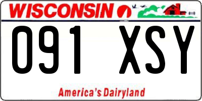 WI license plate 091XSY