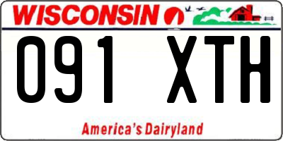WI license plate 091XTH